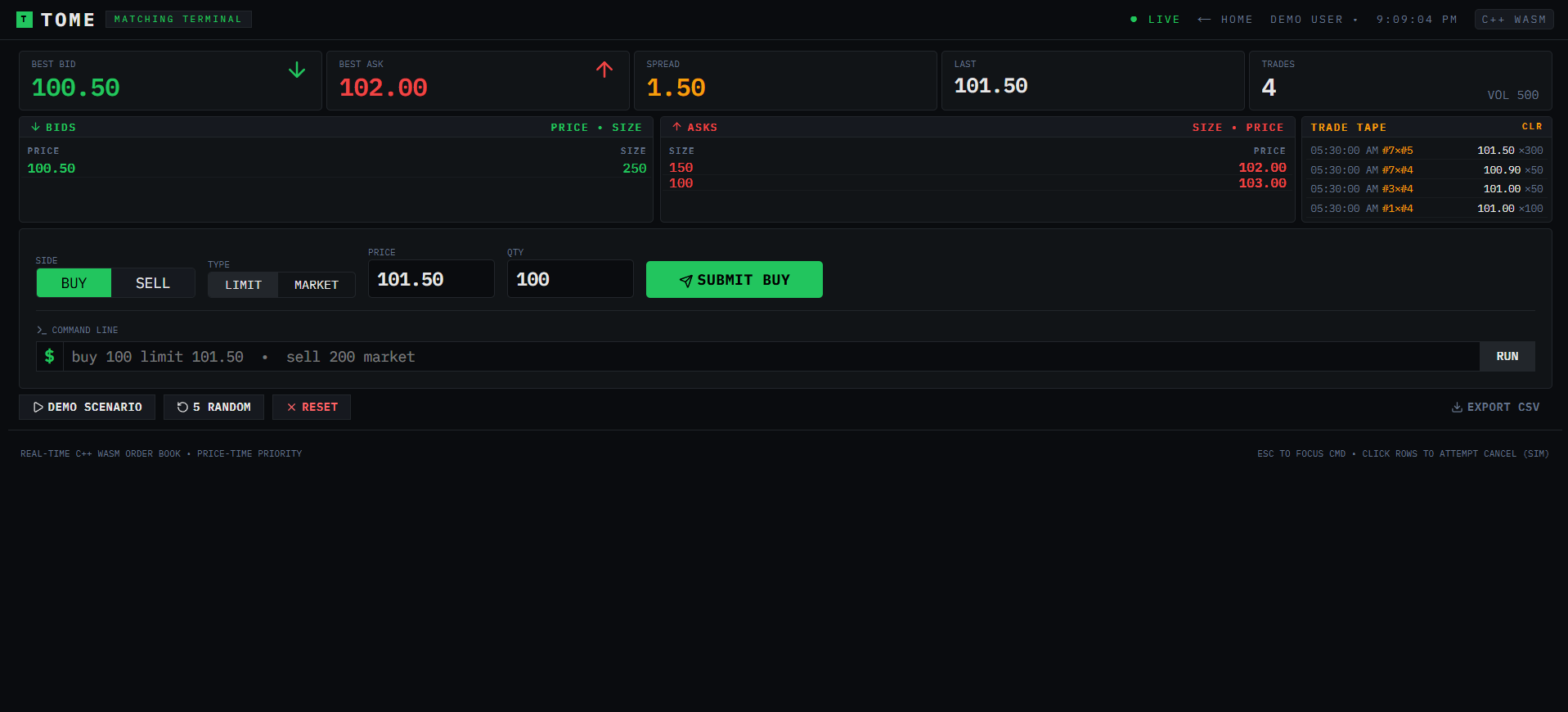 TOME – Toy Order Matching Engine asset 3